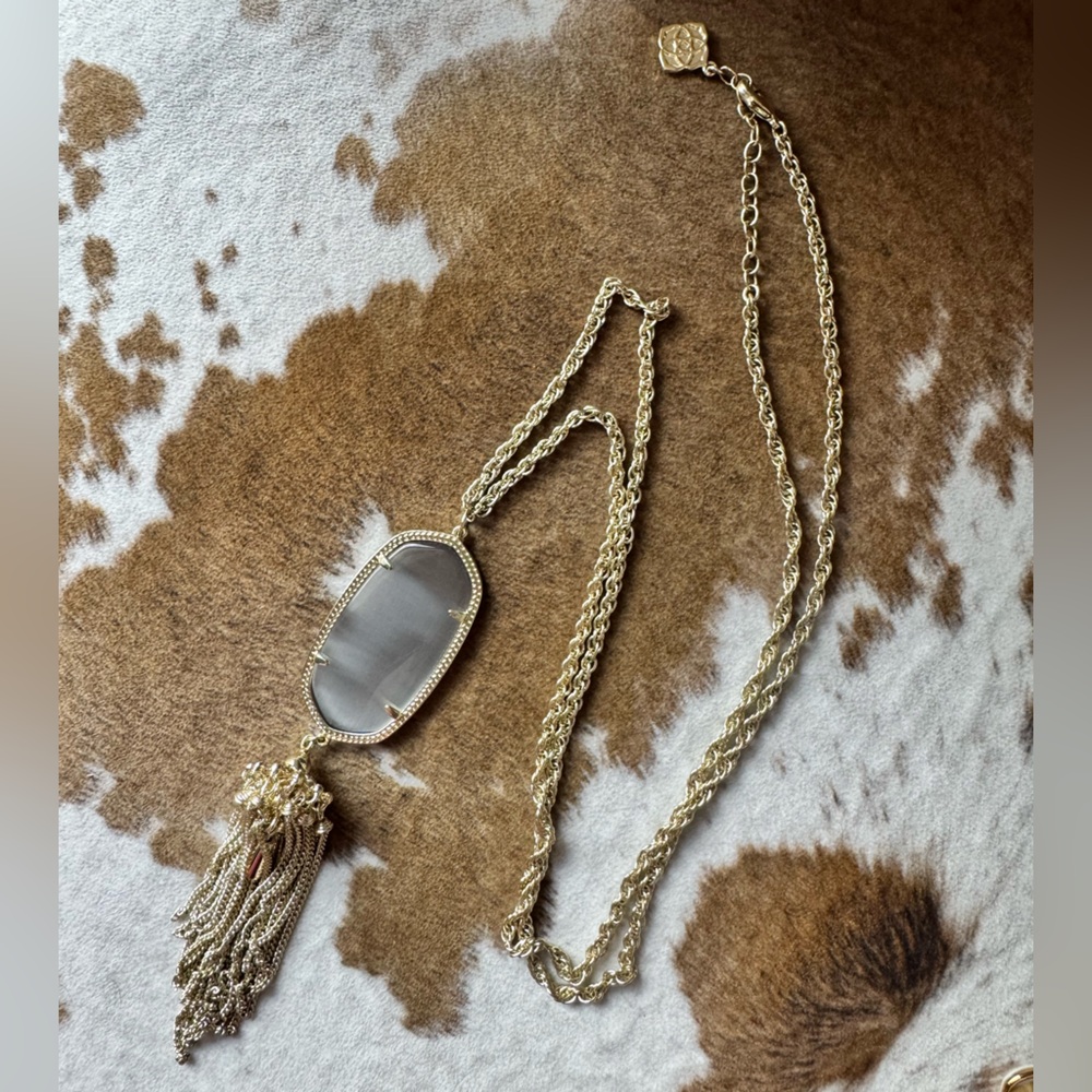Kendra Scott Rayne Stone Tassel Necklace